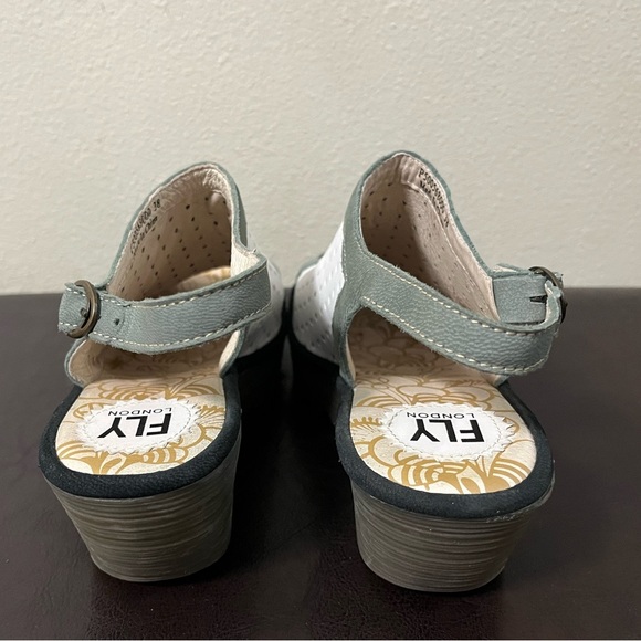 Fly London "Yile" Perforated Leather Wedge Size 7.5-8 - Picture 6 of 12